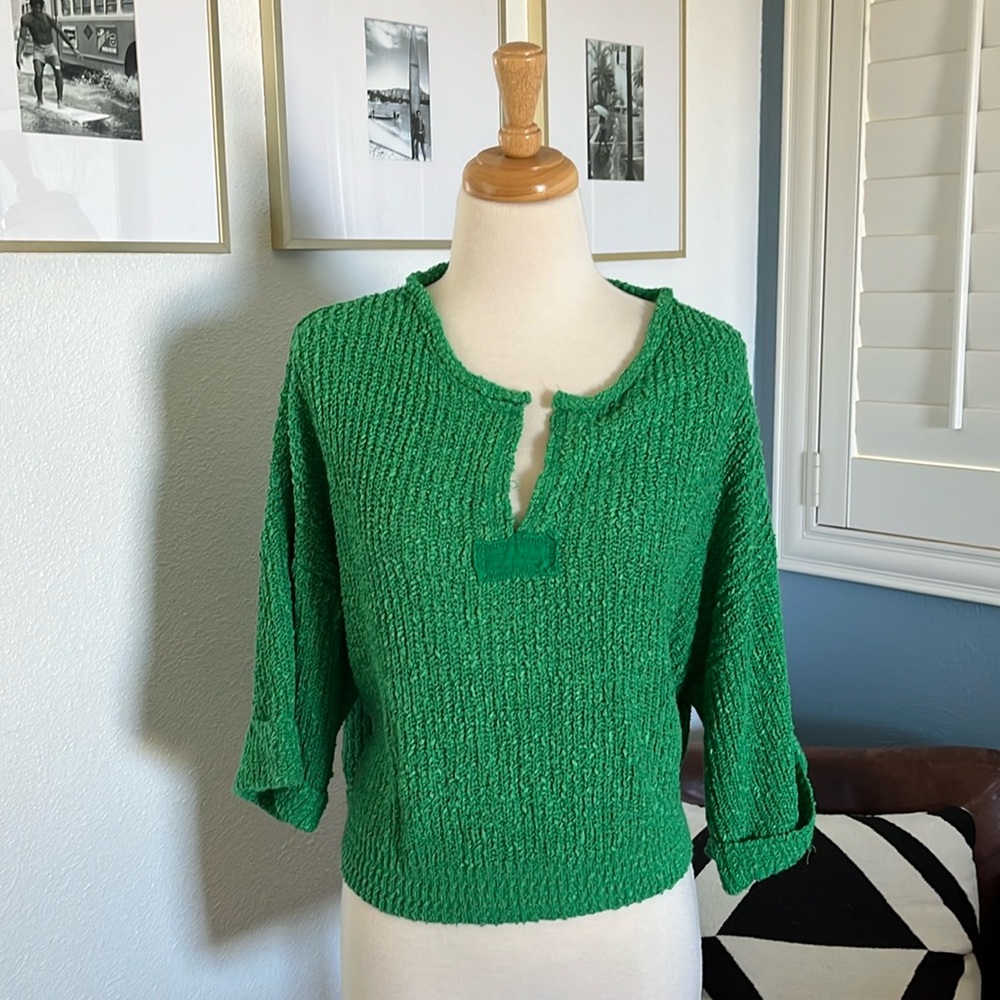 Oversized green sweater